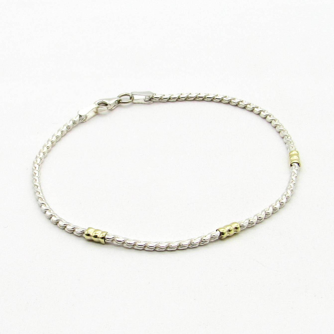 PULSERA ALMENDRA 85x18CM /PLATA Y ORO